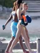Kendall Jenner in Bikini on a Boat in Jamaica