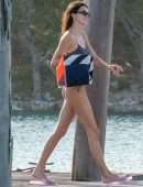 Kendall Jenner in Bikini on a Boat in Jamaica