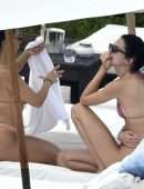 Kendall Jenner in Pink Bikini in Costa Smeralda