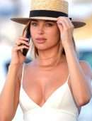 Kimberley Garner Braless Cleavage in St Tropez