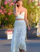 Kimberley Garner Braless Cleavage in St Tropez