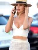 Kimberley Garner Braless Cleavage in St Tropez