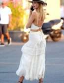 Kimberley Garner Braless Cleavage in St Tropez