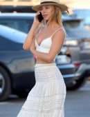 Kimberley Garner Braless Cleavage in St Tropez