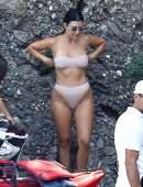 Kourtney Kardashian in Bikini in Portofino