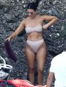 Kourtney Kardashian in Bikini in Portofino