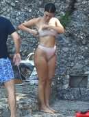 Kourtney Kardashian in Bikini in Portofino