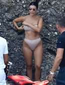 Kourtney Kardashian in Bikini in Portofino