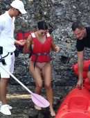 Kourtney Kardashian in Bikini in Portofino