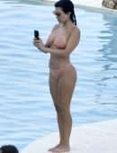 Kourtney Kardashian in Bikini at a Pool in Costa Smeralda