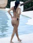 Kourtney Kardashian in Bikini at a Pool in Costa Smeralda