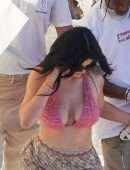 Kylie Jenner in Bikini Top Out in Capri