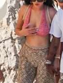 Kylie Jenner in Bikini Top Out in Capri