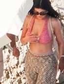 Kylie Jenner in Bikini Top Out in Capri