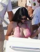 Kylie Jenner in Bikini Top Out in Capri