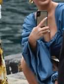 Kylie Jenner Booty in Tight Short Dress, Out in Portofino
