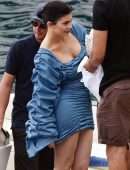 Kylie Jenner Booty in Tight Short Dress, Out in Portofino