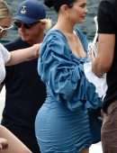 Kylie Jenner Booty in Tight Short Dress, Out in Portofino