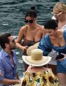 Kylie Jenner Booty in Tight Short Dress, Out in Portofino