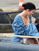 Kylie Jenner Booty in Tight Short Dress, Out in Portofino