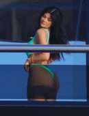 Kylie Jenner Booty in Swimsuit on a Yacht in St Tropez