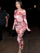 Kylie Jenner Booty in Tight Dress in Las Vegas