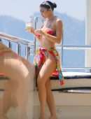 Kylie Jenner in Bikini on a Yacht in Italy