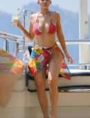 Kylie Jenner in Bikini on a Yacht in Italy