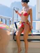 Kylie Jenner in Bikini on a Yacht in Italy