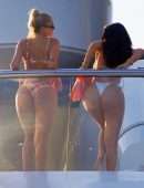 Kylie Jenner in Bikini on a Yacht in Capri