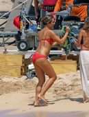 Lea Michele in Bikini on a Film Set in Hawaii