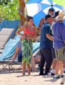 Lea Michele in Bikini on a Film Set in Hawaii