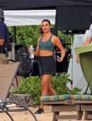 Lea Michele in Bikini on a Film Set in Hawaii