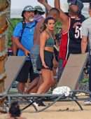 Lea Michele in Bikini on a Film Set in Hawaii