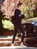 Lily Collins Leaving Pilates Class in Hollywood