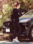 *EXCLUSIVE* Lily Collins leaving a pilates class after getting her workout done