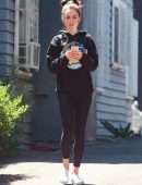 *EXCLUSIVE* Lily Collins leaving a pilates class after getting her workout done
