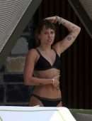 Miley Cyrus Booty in Bikini in Lake Como