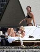 Miley Cyrus Booty in Bikini in Lake Como