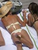 Miley Cyrus Booty in Bikini in Lake Como