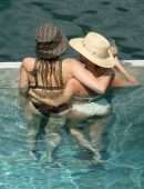 Miley Cyrus Booty in Bikini in Lake Como