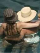 Miley Cyrus Booty in Bikini in Lake Como
