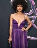 Nathalie Emmanuel Cleavage at the Premiere of “The Dark Crystal: Age of Resistance” in NY