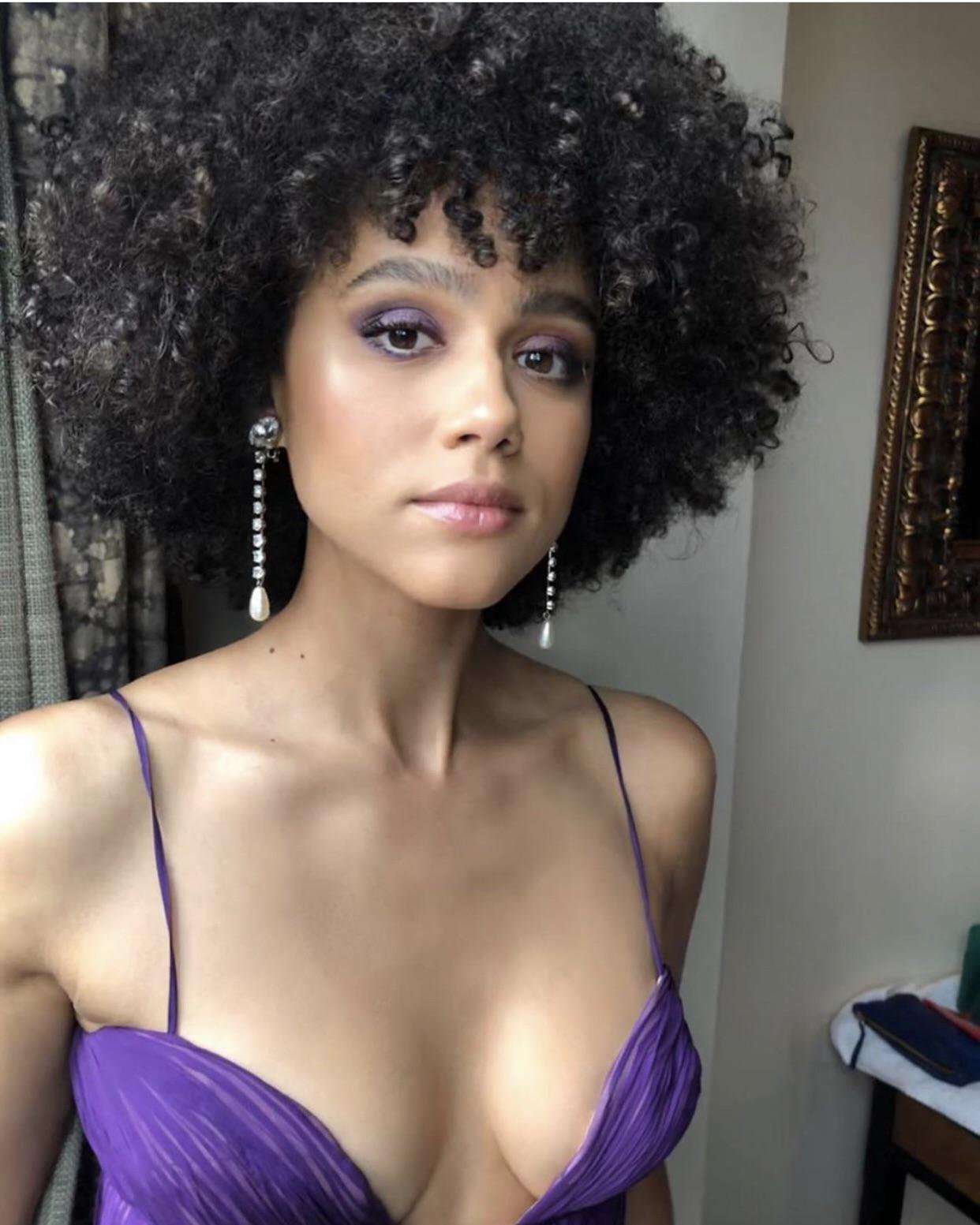Nathalie Emmanuel Cleavage at the Premiere of “The Dark Crystal: Age of Resistance” in NY