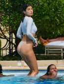 Nicole Williams Booty in a Thong Bikini at a Pool in Las Vegas