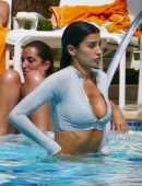 Nicole Williams Booty in a Thong Bikini at a Pool in Las Vegas