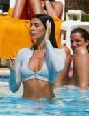 Nicole Williams Booty in a Thong Bikini at a Pool in Las Vegas