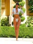 Nicole Williams Booty in a Thong Bikini at a Pool in Las Vegas