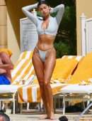 Nicole Williams Booty in a Thong Bikini at a Pool in Las Vegas