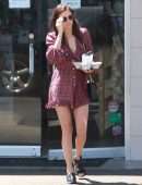 Nina Dobrev Leggy, Out in LA
